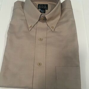 NWT Jos. A. Bank Men's Traveler’s Collection Tan Button Down Shirt